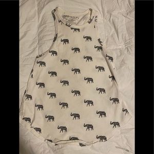 Elephant print racer back